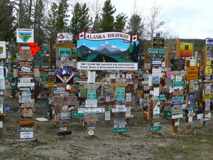 The signpost forest in Watson Lake