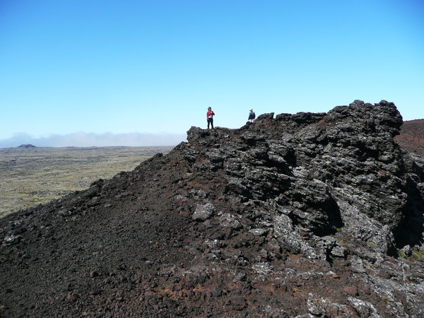 On the rim of the Saxholl volcano