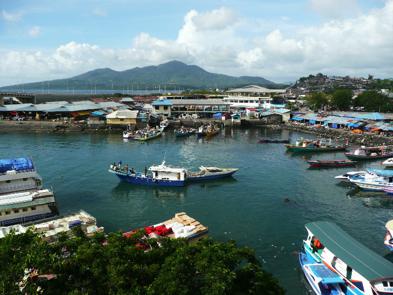 Manado: view from our hotel Celebes