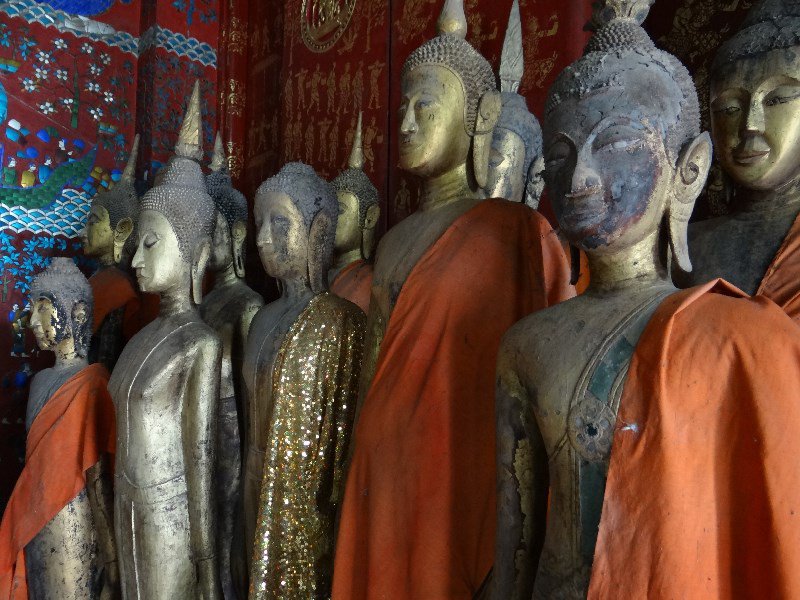 Buddha's inside Hohng Kep Mien at Wat Xieng Thong (Luang Prabang)