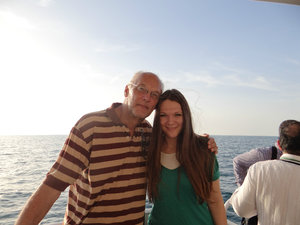 On the boat with my daughter