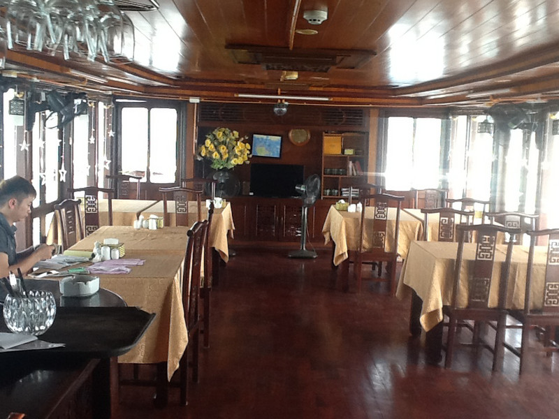 Main dining room on board