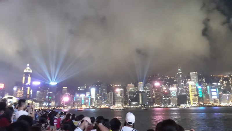 Hong Kong by night, Laser light show,