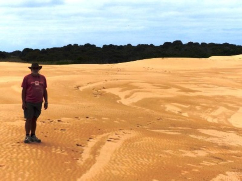 Huge sand dunes of pure white sand- St Helens