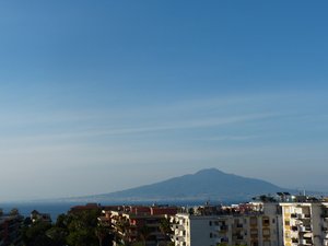 Mount Vesuvius from our balcony!