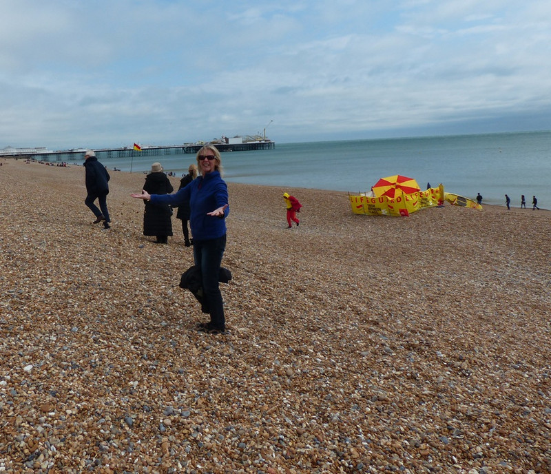 Brighton beach. Huge pebbles but no sand.