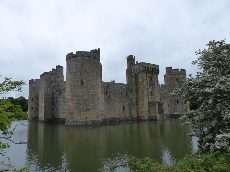 Moated castle ruins