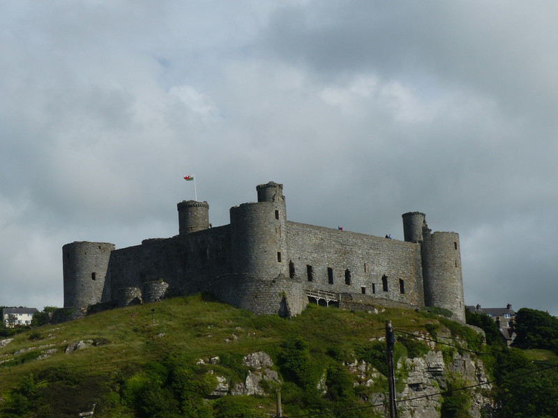 Harlech castle - Wales.  with stunning views of the coast and Irish sea,