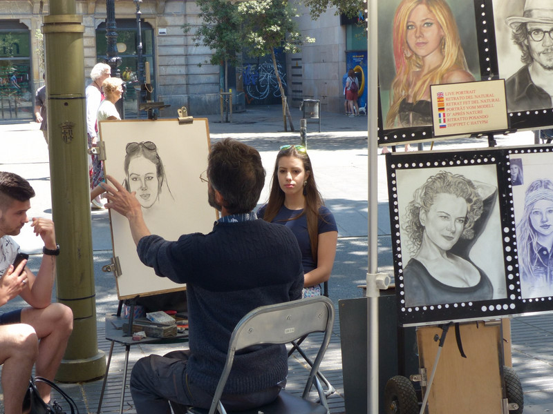 Artist at work - Barcelona street