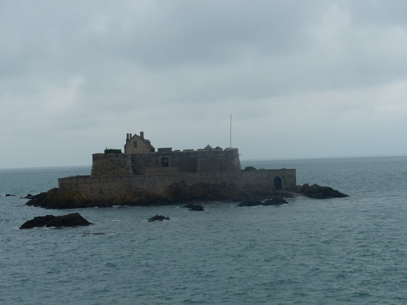 St Malo. Island castle at high tide: