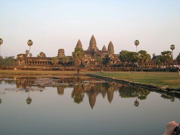 The standard Angkor Wat photo but at this time of year the lake is not as large and only on one side, you have to wait for the rainy season for the larger lakes!!  - Angkor Wat  - Cambodia