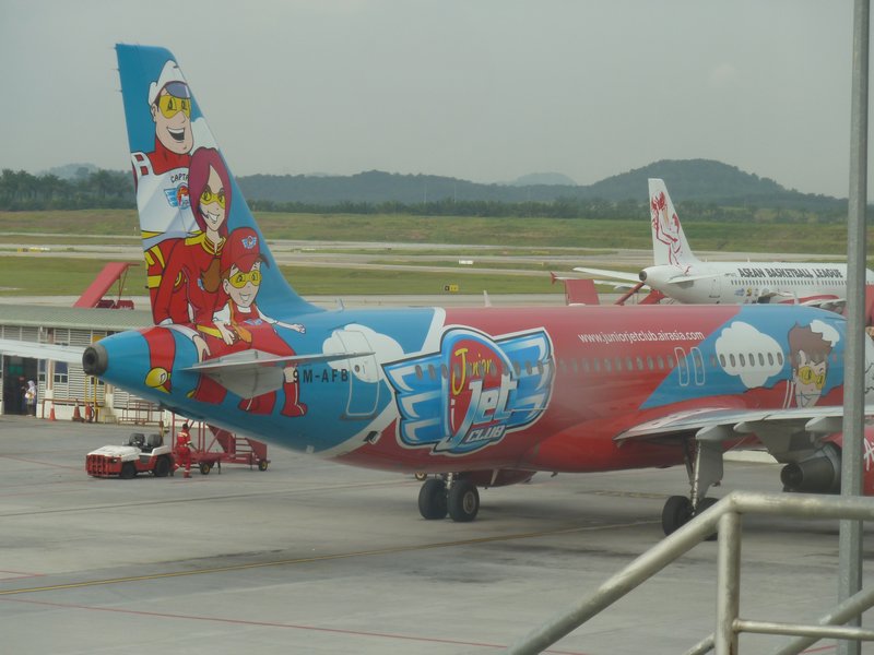 Funny airplanes in Kuala Lumpur airport