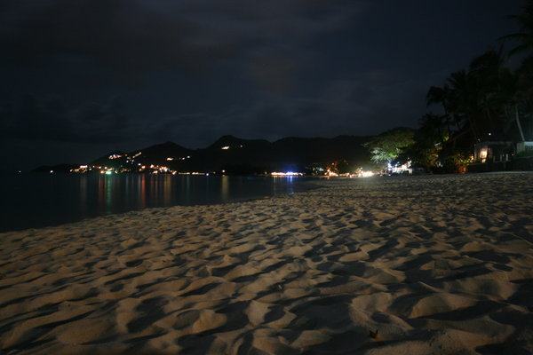 Chaweng beach at night.
