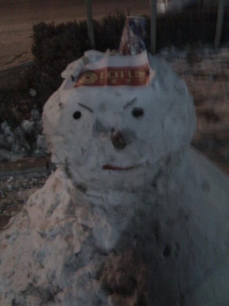 scary snow man!