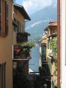 View from our street in Bellagio, Lake Como, Italy