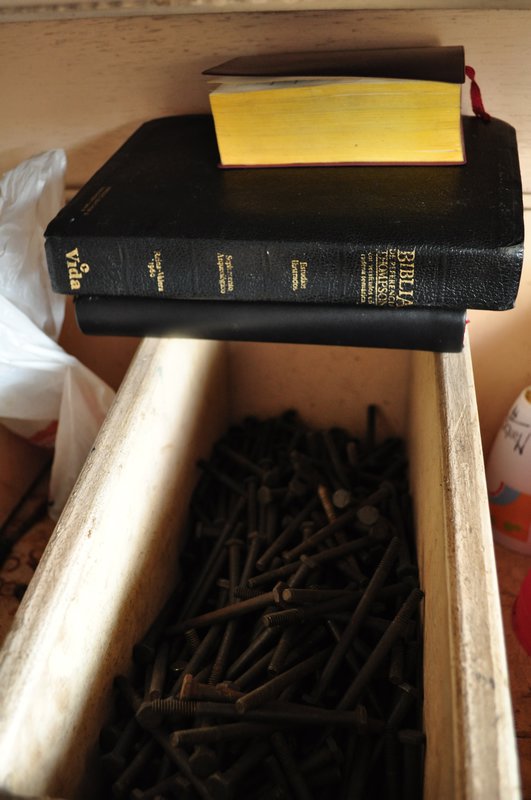 The Bible and a box of nails