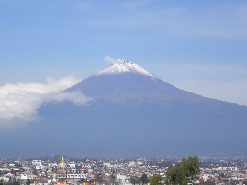El hermoso Volcán Popocatepetl.