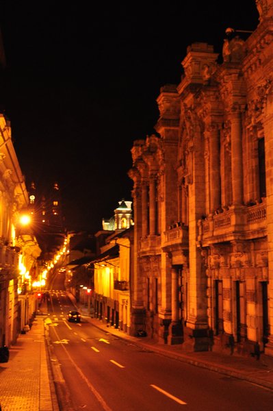 Una quieta noche en Quito
