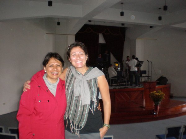 Mony Borja y yo en iglesia Presbiteriana San Marcos. Quito