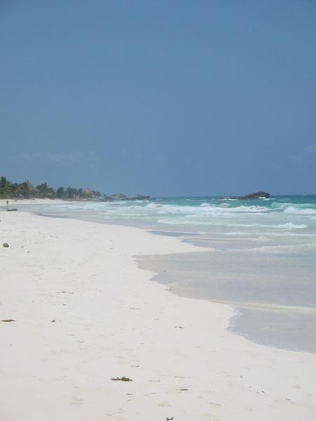 deserted white sandy beach