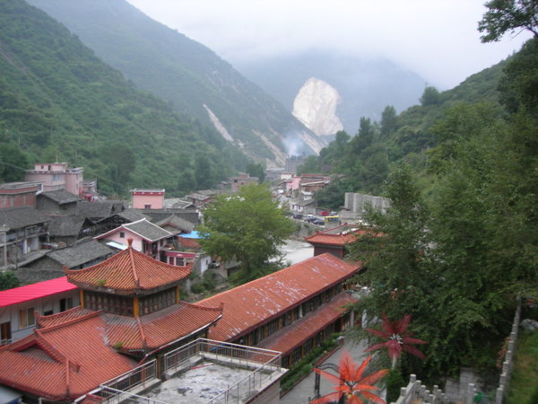 View from our room towards Kangding