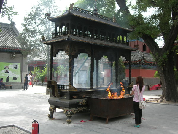 Incense burner at White Cloud Temple