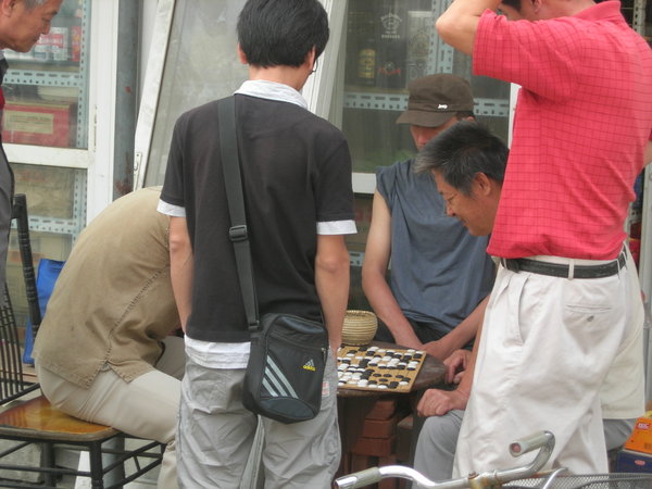 Game of Go in a Hutong near our hotel