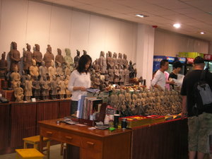 Army of terracotta warriors in the gift shop