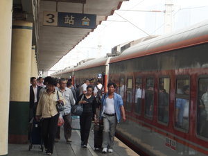 Some of the crowd on our Beijing-Chingqing train