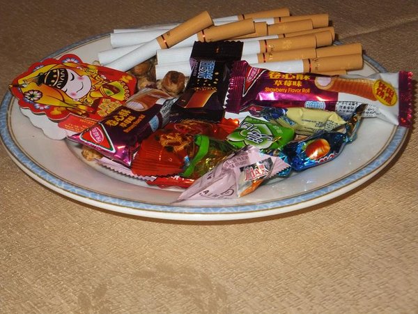 Candy and cigarettes party favors