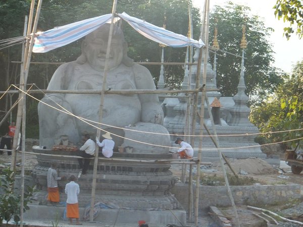 Buddah under construction at Black Pagoda