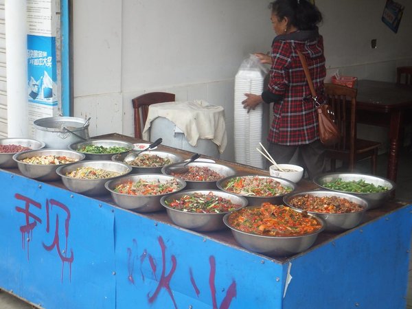 Pickled veggies in Menghun market