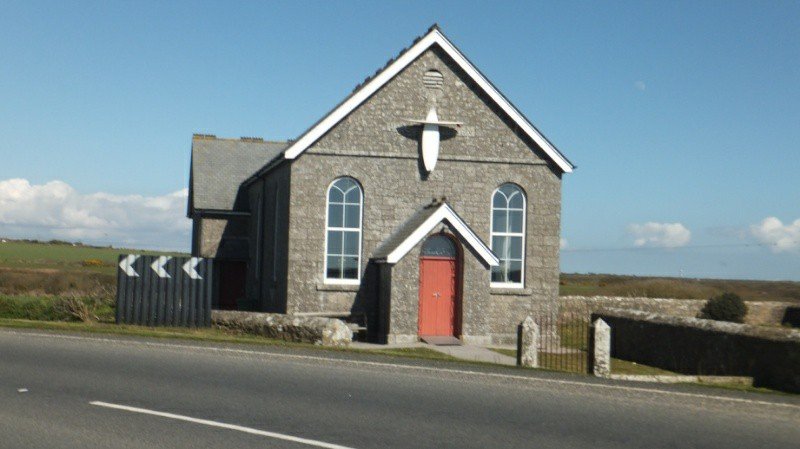 Church with cross of surfboards