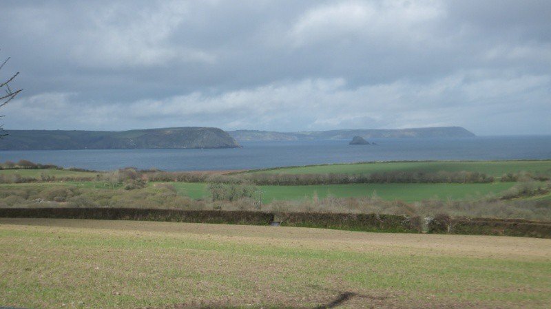 View up the coast from the Roseland Peninsula