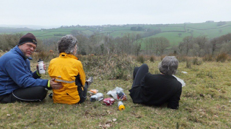 Picnic lunch overlooking Chulmleigh