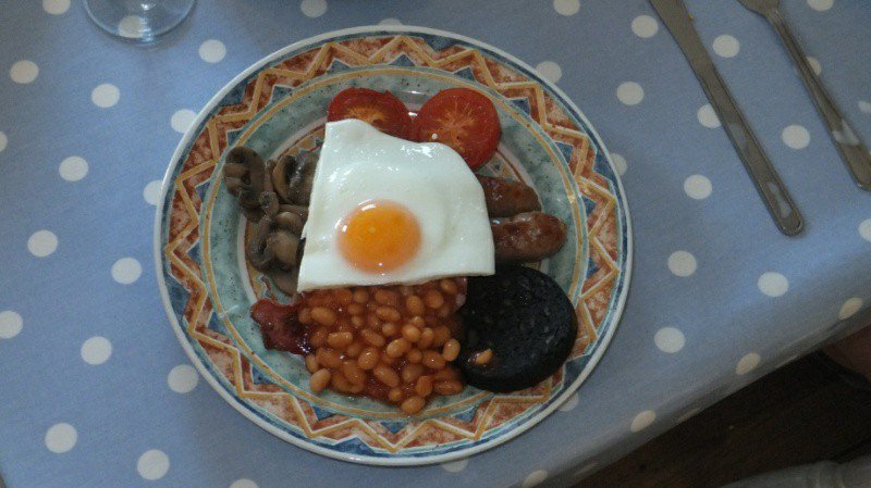 One version (with black pudding)