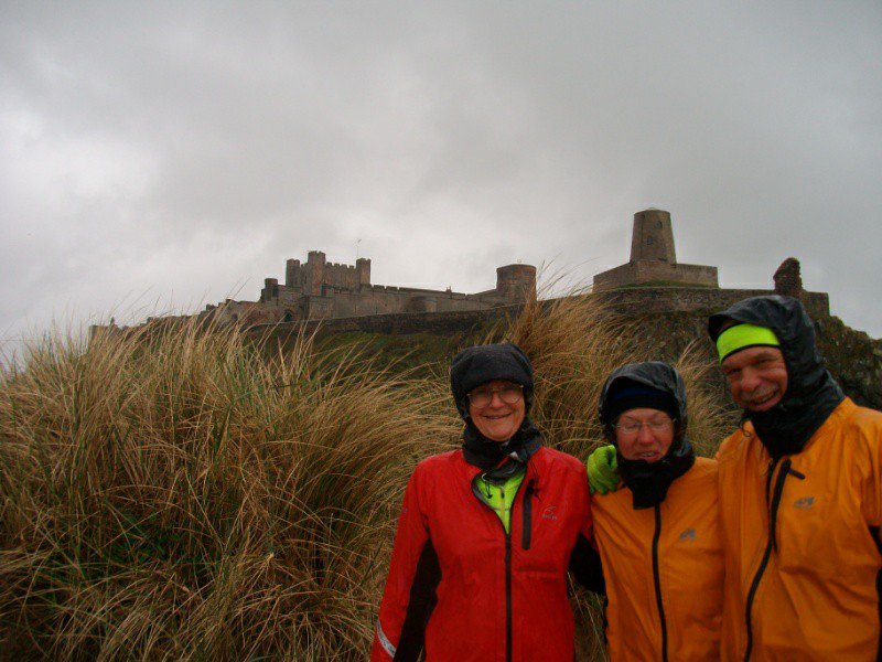 At Bamburgh Castle on our rainout day