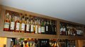 Selection of single malts at Mike Kinny's bar in Bridge of Earn