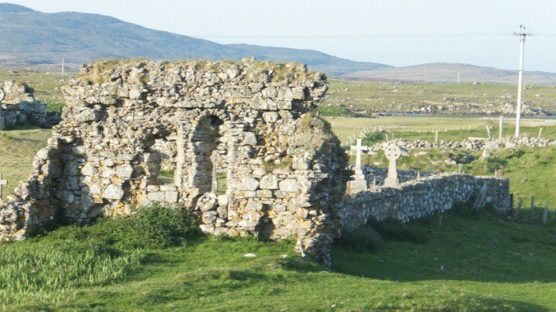 13th Century church ruin at Howmore (South Uist)