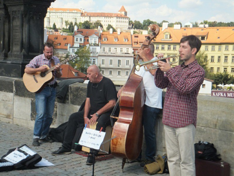 Jazz band on the bridge