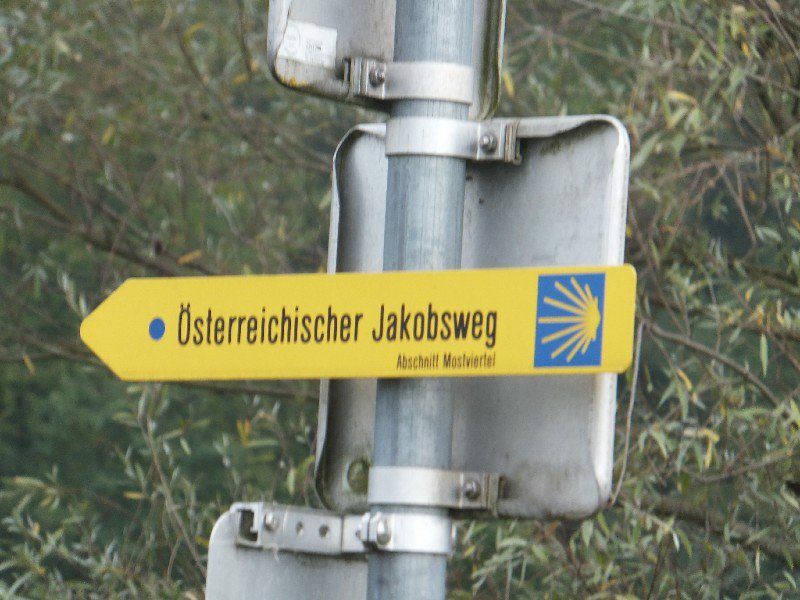Sign for the Osterreicher Jakobsweg