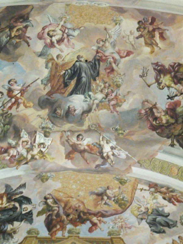Saint Benedict entering heaven
