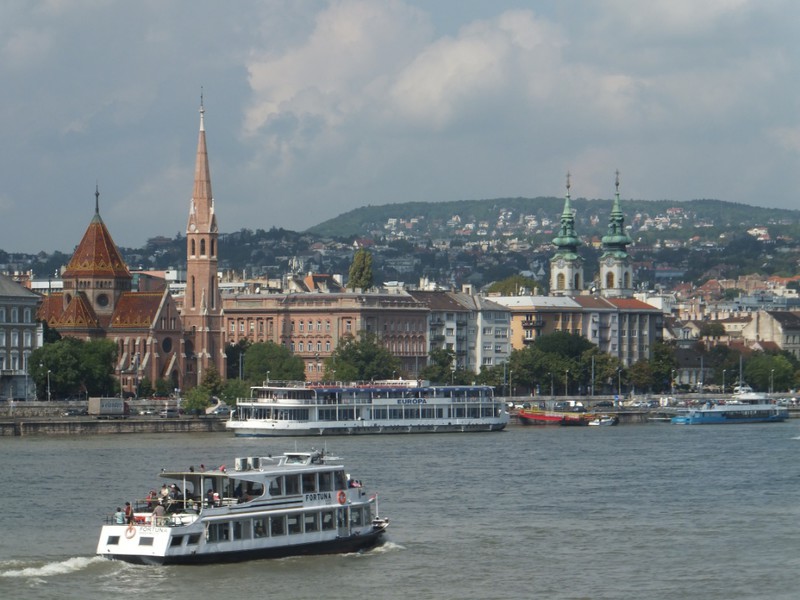 Looking at Buda from Pest across the Duna (Danube)