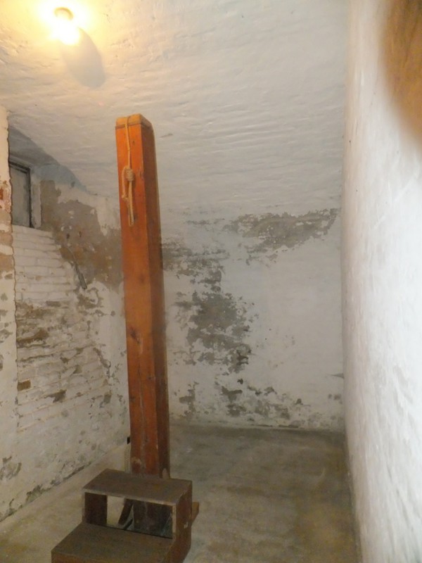 Reconstructed gallows under 60 Androssy Street