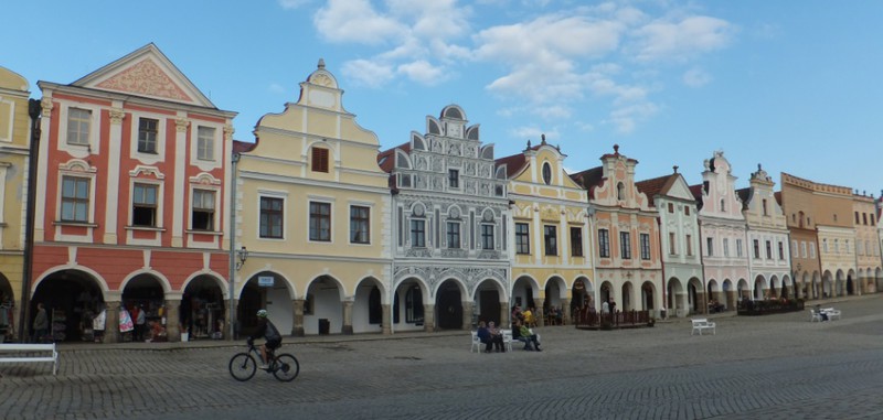 Telc is known for the colorful houses on the main square