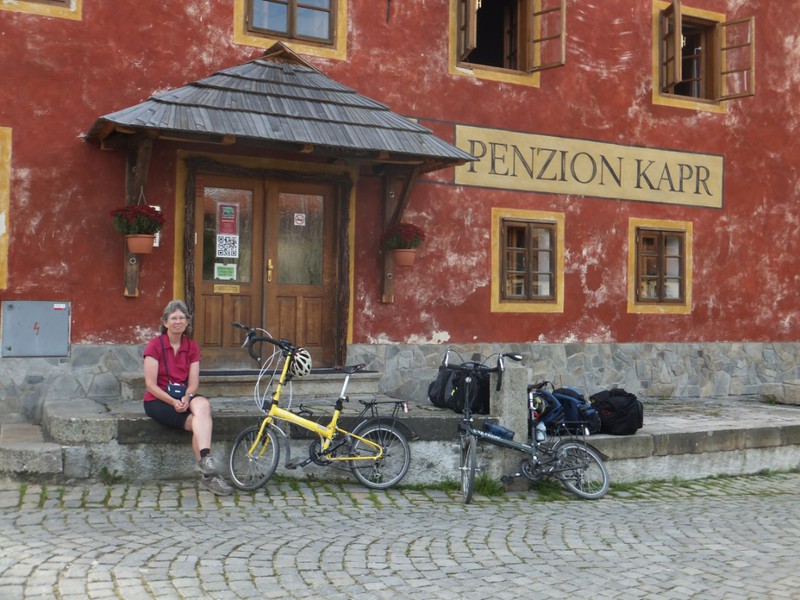 Arrival at our digs in Krumlov after 10 days straight of riding