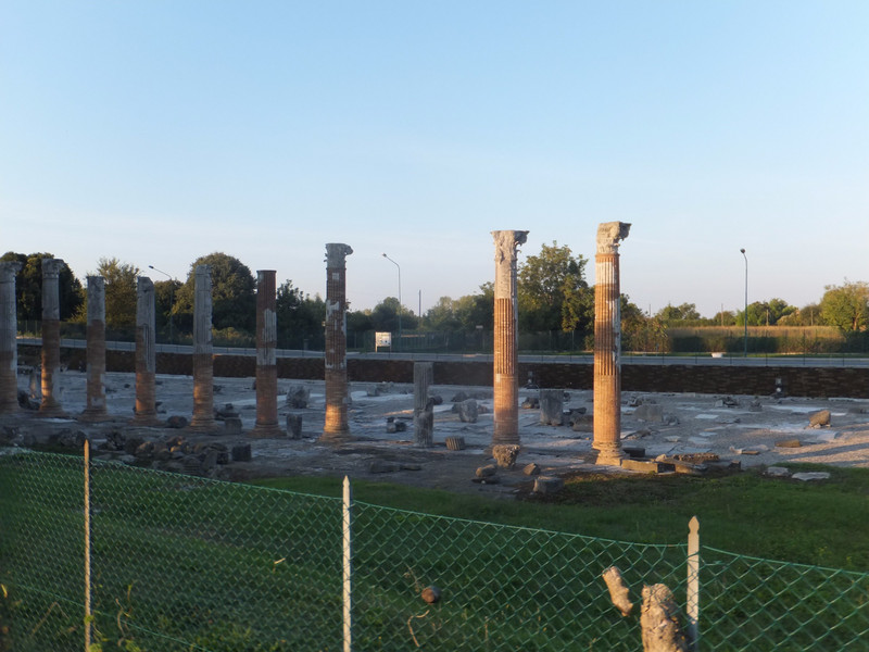 Roman ruins along the bike trail north of Aquileia