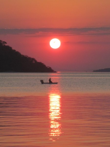 sunset from Cape McLear, Lake Malawi