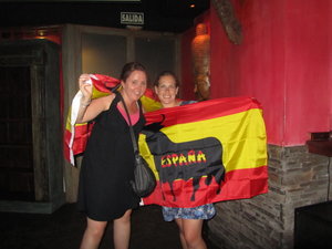 Celebrating Spain's World Cup win!