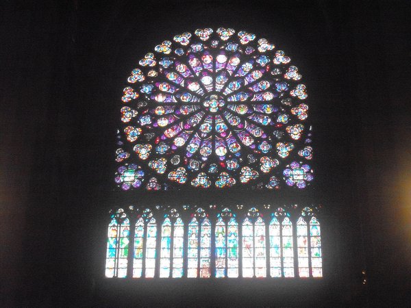 Rose petal stain glass- Notre Dame